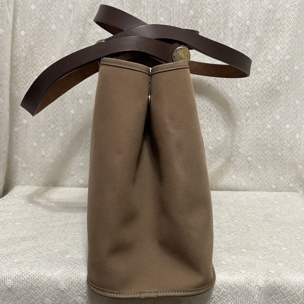 *SOLD*Hermès Toile H Cabag Elan Etoupe Canvas With Leather Expandable Tote bag - Picture 8 of 17